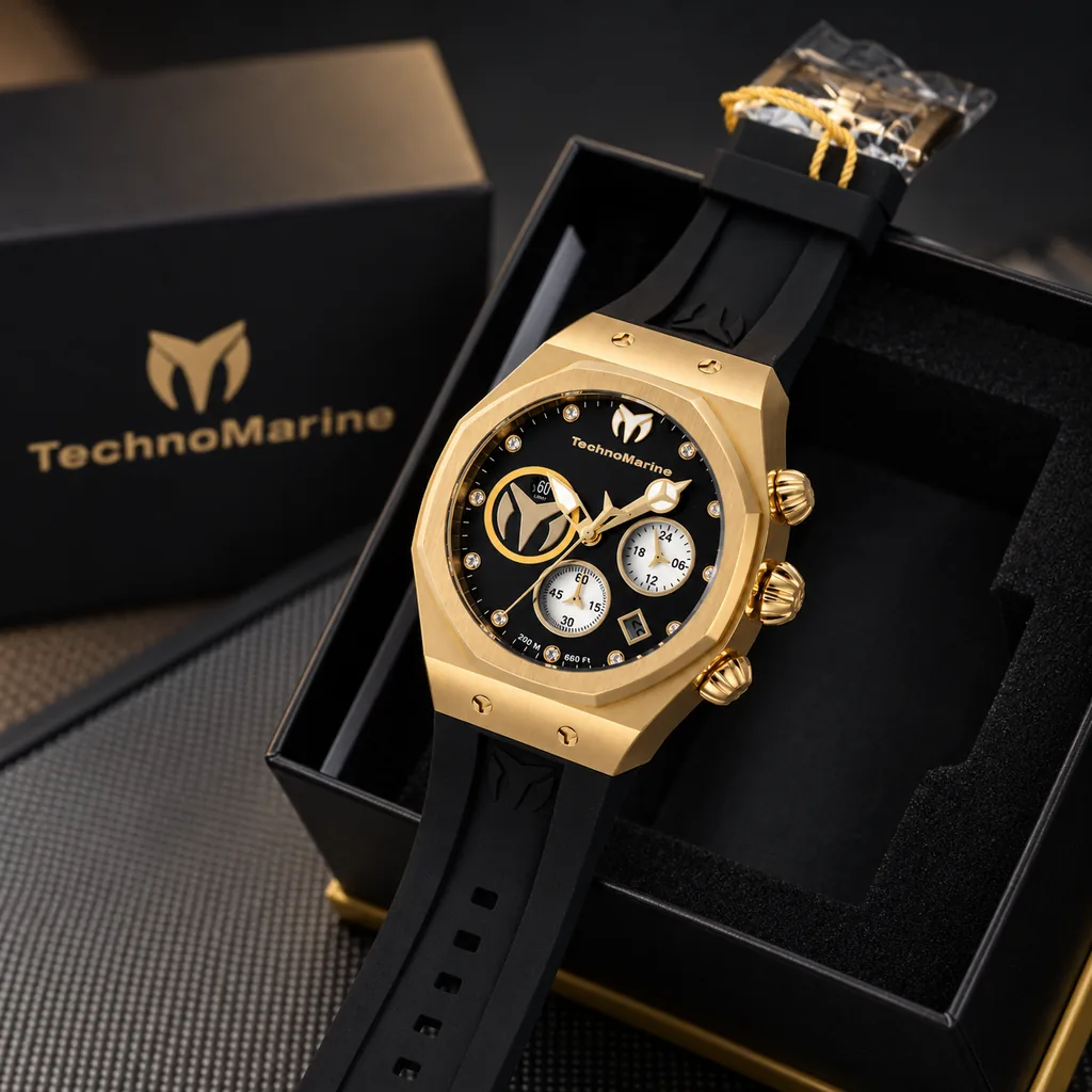 TechnoMarine Reef Sun Unisex 40mm Negro con su caja