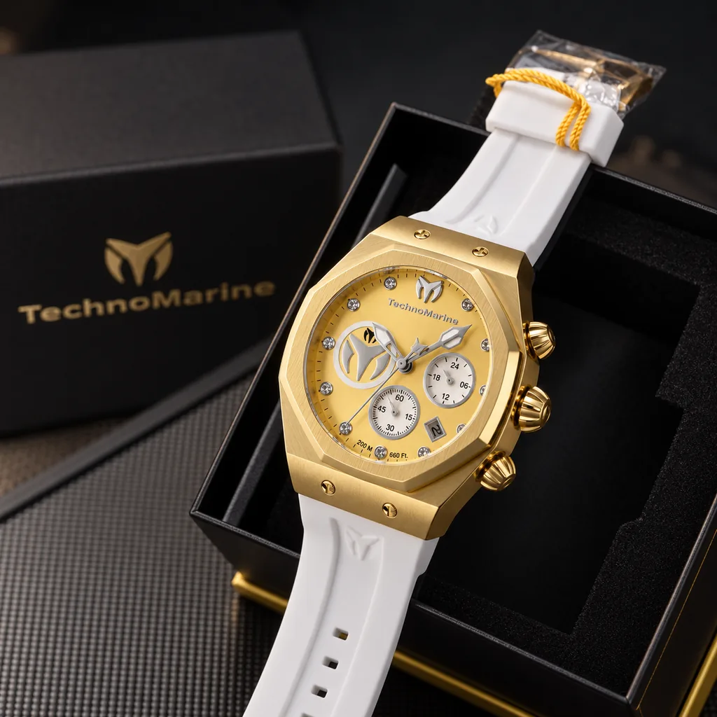 TechnoMarine Reef Sun Unisex 40mm Blanco con su caja
